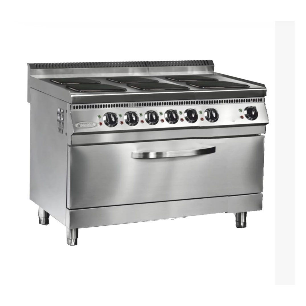 Industrial Electric Square-Plate Cooker with Oven